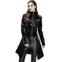 Veste 'Draven' En Simili Cuir Noir -Magasin De Mode veste draven en simili cuir noir 5