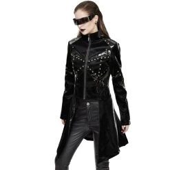 Veste 'Draven' En Simili Cuir Noir -Magasin De Mode veste draven en simili cuir noir 8