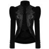 Veste Gothique 'Dark Doll' En Velours Noire 2 Veste Gothique 'Dark Doll' En Velours Noire -Magasin De Mode veste gothique dark doll en velours noire