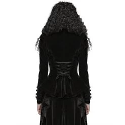 Veste Gothique 'Dark Doll' En Velours Noire 17 Veste Gothique 'Dark Doll' En Velours Noire -Magasin De Mode veste gothique dark doll en velours noire 2