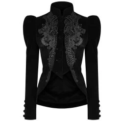 Veste Gothique 'Dark Doll' En Velours Noire 22 Veste Gothique 'Dark Doll' En Velours Noire -Magasin De Mode veste gothique dark doll en velours noire 7