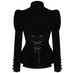 Veste Gothique 'Dark Doll' En Velours Noire 23 Veste Gothique 'Dark Doll' En Velours Noire -Magasin De Mode veste gothique dark doll en velours noire 8
