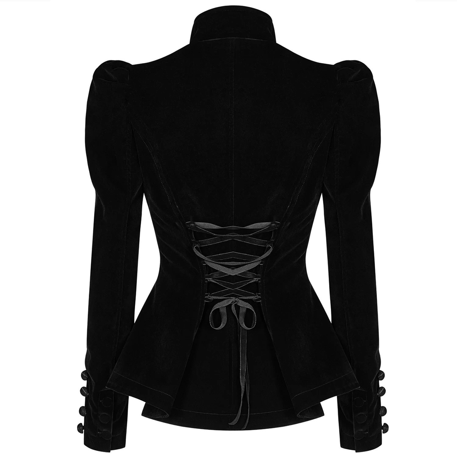 Veste Gothique 'Dark Doll' En Velours Noire 11 Veste Gothique 'Dark Doll' En Velours Noire – Image 9