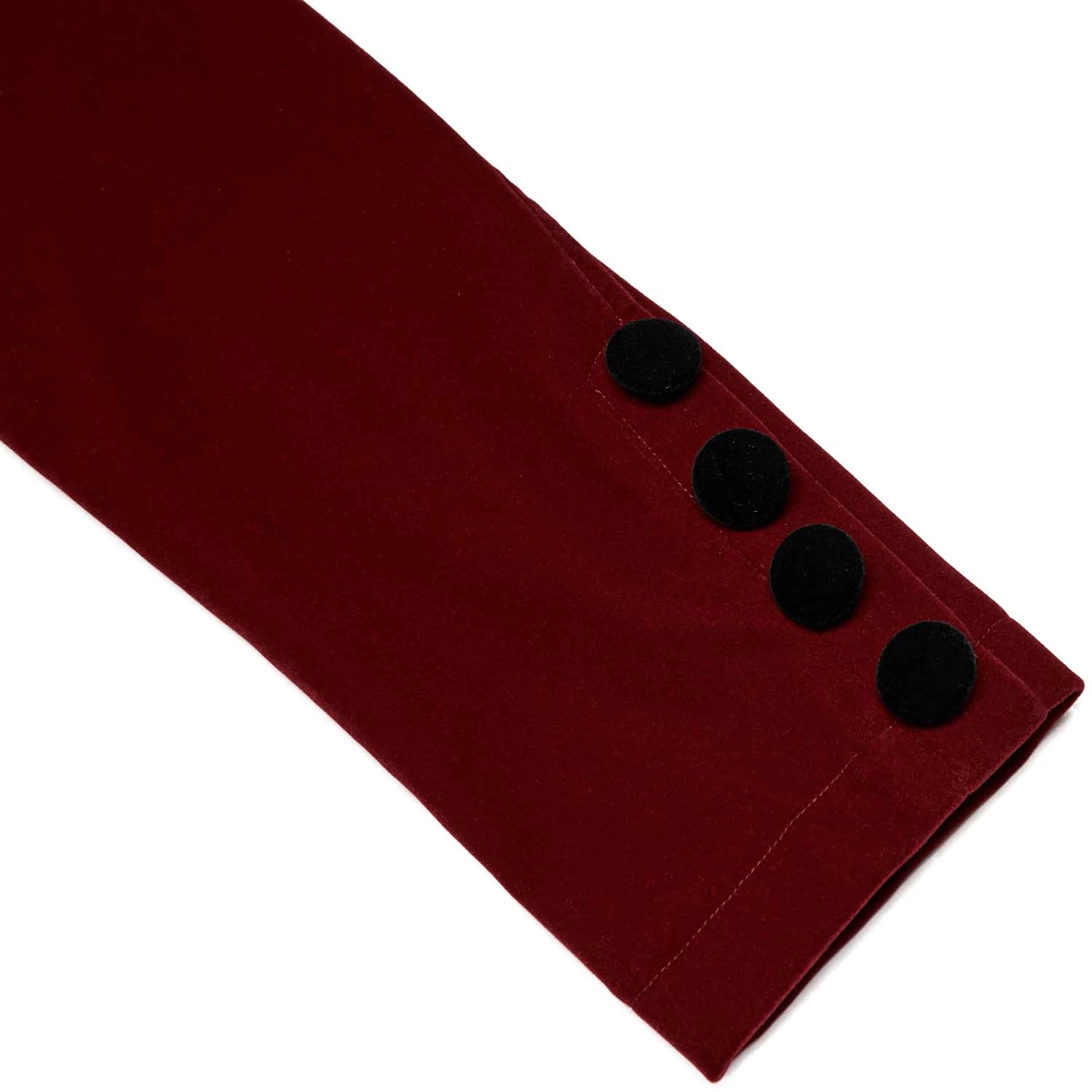 Veste Gothique 'Dark Doll' En Velours Rouge 14 Veste Gothique 'Dark Doll' En Velours Rouge – Image 12