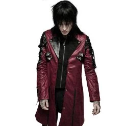 Veste Homme 'Poisonblack' Rouge Et Noire -Magasin De Mode veste homme poisonblack rouge et noire 10