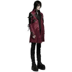 Veste Homme 'Poisonblack' Rouge Et Noire -Magasin De Mode veste homme poisonblack rouge et noire 3