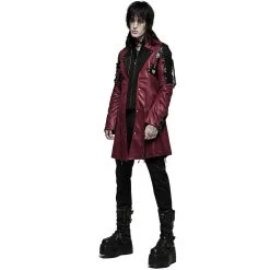 Veste Homme 'Poisonblack' Rouge Et Noire -Magasin De Mode veste homme poisonblack rouge et noire 4