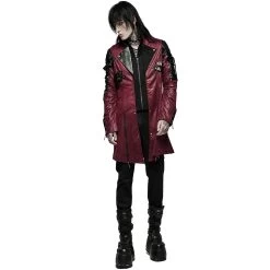 Veste Homme 'Poisonblack' Rouge Et Noire -Magasin De Mode veste homme poisonblack rouge et noire 8