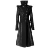 Veste Longue Noire 'Black Dragon' Avec Capuche... -Magasin De Mode veste longue noire black dragon avec capuche pointue amovible