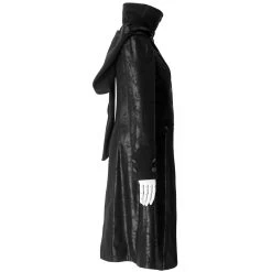Veste Longue Noire 'Black Dragon' Avec Capuche... -Magasin De Mode veste longue noire black dragon avec capuche pointue amovible 13