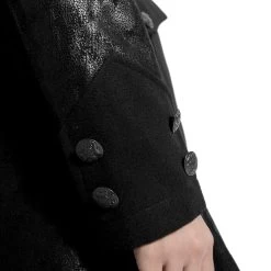 Veste Longue Noire 'Black Dragon' Avec Capuche... -Magasin De Mode veste longue noire black dragon avec capuche pointue amovible 15