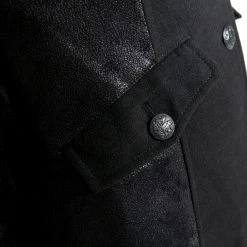 Veste Longue Noire 'Black Dragon' Avec Capuche... -Magasin De Mode veste longue noire black dragon avec capuche pointue amovible 17