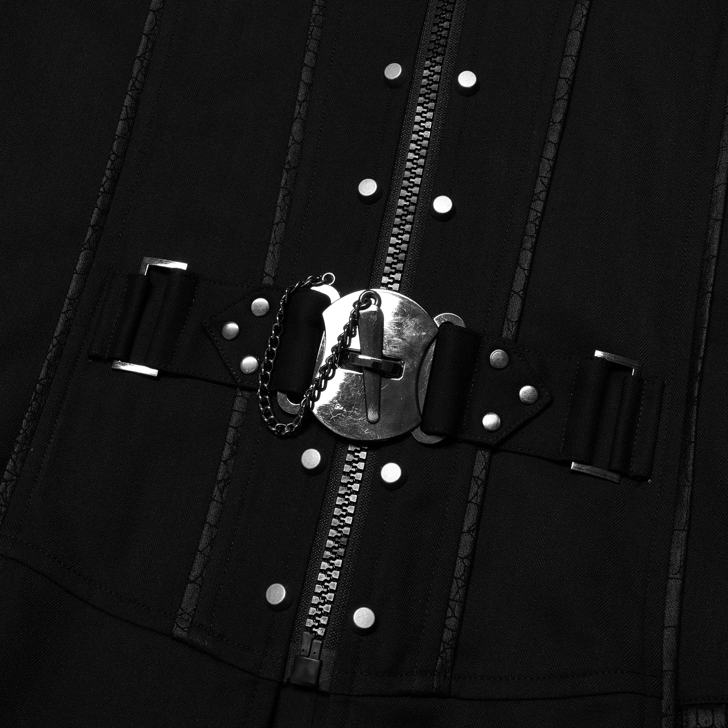 Veste Mi-Longue 'Ribcage' Noire 13 Veste Mi-Longue 'Ribcage' Noire – Image 11