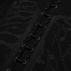 Veste Mi-Longue 'Ribcage' Noire 28 Veste Mi-Longue 'Ribcage' Noire -Magasin De Mode veste mi longue ribcage noire 11