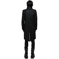 Veste Mi-Longue 'Ribcage' Noire 19 Veste Mi-Longue 'Ribcage' Noire -Magasin De Mode veste mi longue ribcage noire 2