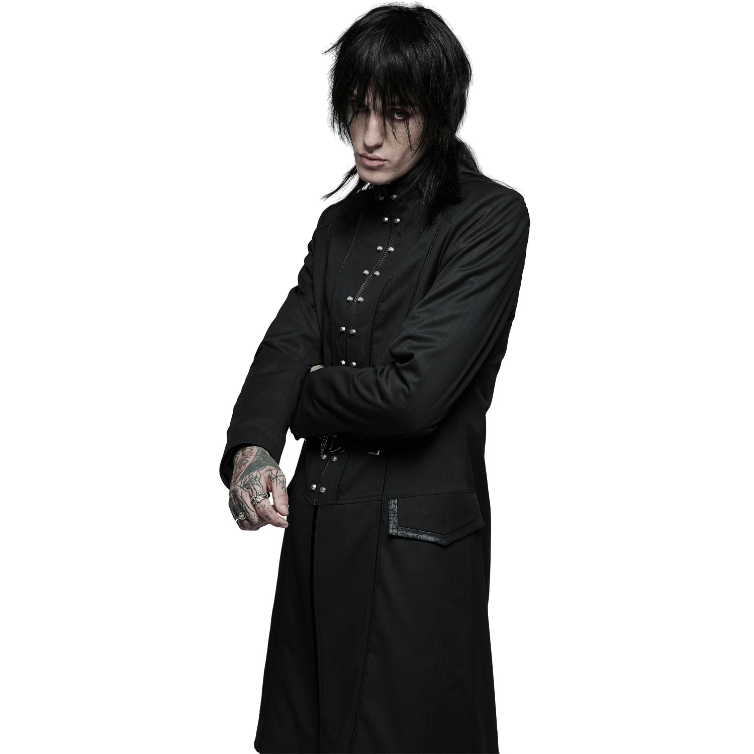 Veste Mi-Longue 'Ribcage' Noire 7 Veste Mi-Longue 'Ribcage' Noire – Image 5