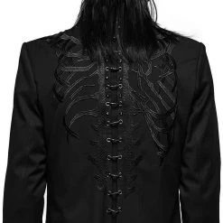 Veste Mi-Longue 'Ribcage' Noire 22 Veste Mi-Longue 'Ribcage' Noire -Magasin De Mode veste mi longue ribcage noire 5
