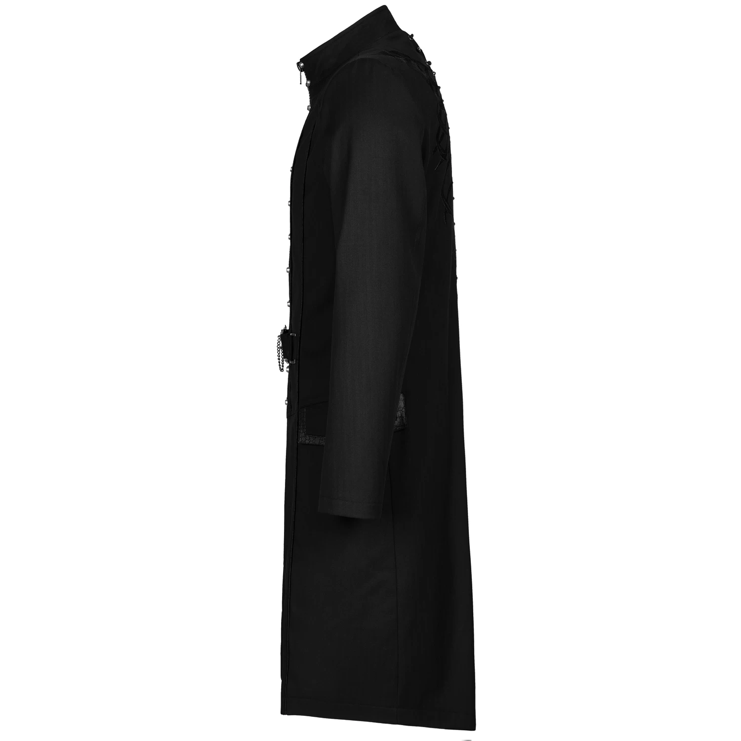 Veste Mi-Longue 'Ribcage' Noire 11 Veste Mi-Longue 'Ribcage' Noire – Image 9