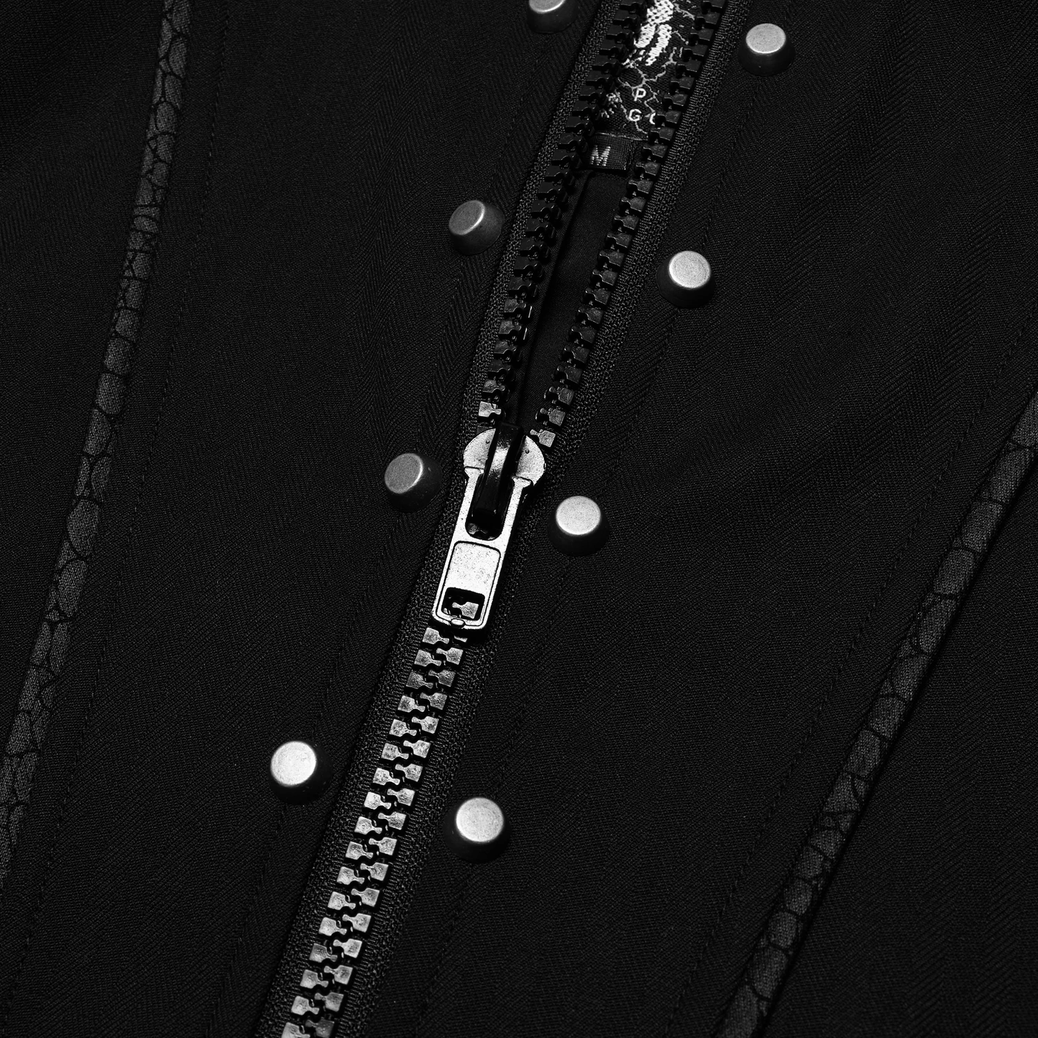 Veste Mi-Longue 'Ribcage' Noire 12 Veste Mi-Longue 'Ribcage' Noire – Image 10