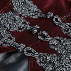 Veste Queue De Pie 'Bloodborne' En Velours Rouge Sang -Magasin De Mode veste queue de pie bloodborne en velours rouge sang 17