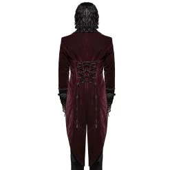 Veste Queue De Pie 'Bloodborne' En Velours Rouge Sang -Magasin De Mode veste queue de pie bloodborne en velours rouge sang 2