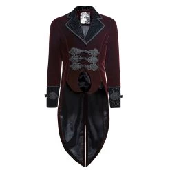 Veste Queue De Pie 'Bloodborne' En Velours Rouge Sang