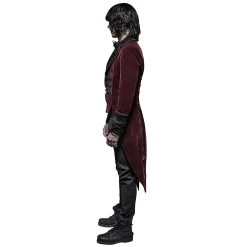 Veste Queue De Pie 'Bloodborne' En Velours Rouge Sang -Magasin De Mode veste queue de pie bloodborne en velours rouge sang 7