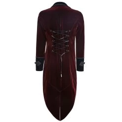 Veste Queue De Pie 'Bloodborne' En Velours Rouge Sang -Magasin De Mode veste queue de pie bloodborne en velours rouge sang 9